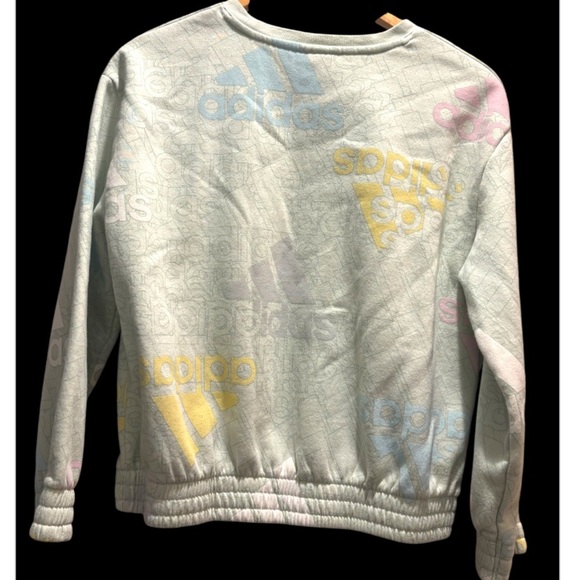 Adidas Crop Sweatshirt With Elastic Waist Band NWOT - Picture 2 of 3